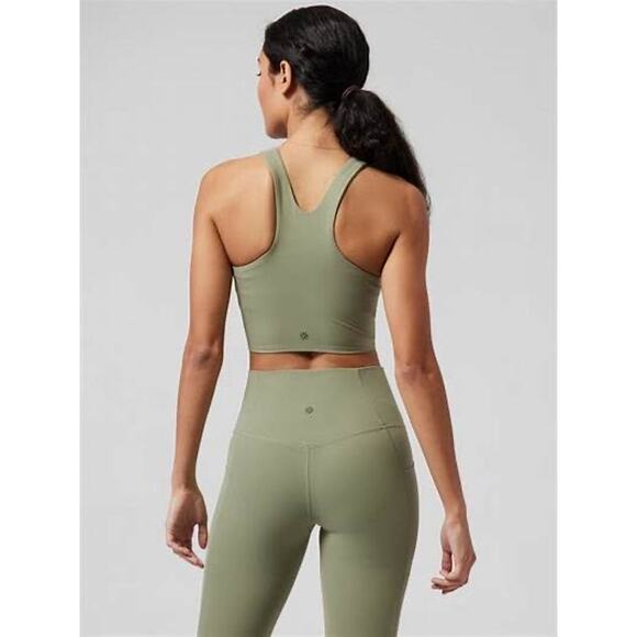 Athleta Conscious Crop Serene Green Camo Sports Bra D-DD Cup Size 1X - Picture 2 of 8